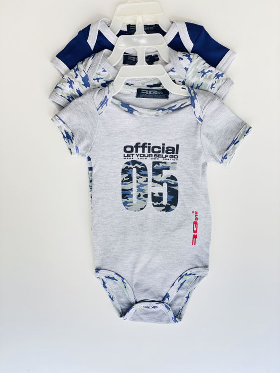 Picture of RGIK1182- SPECIAL ADDITION COTTON BOYS GROWS /BODYSUIT
